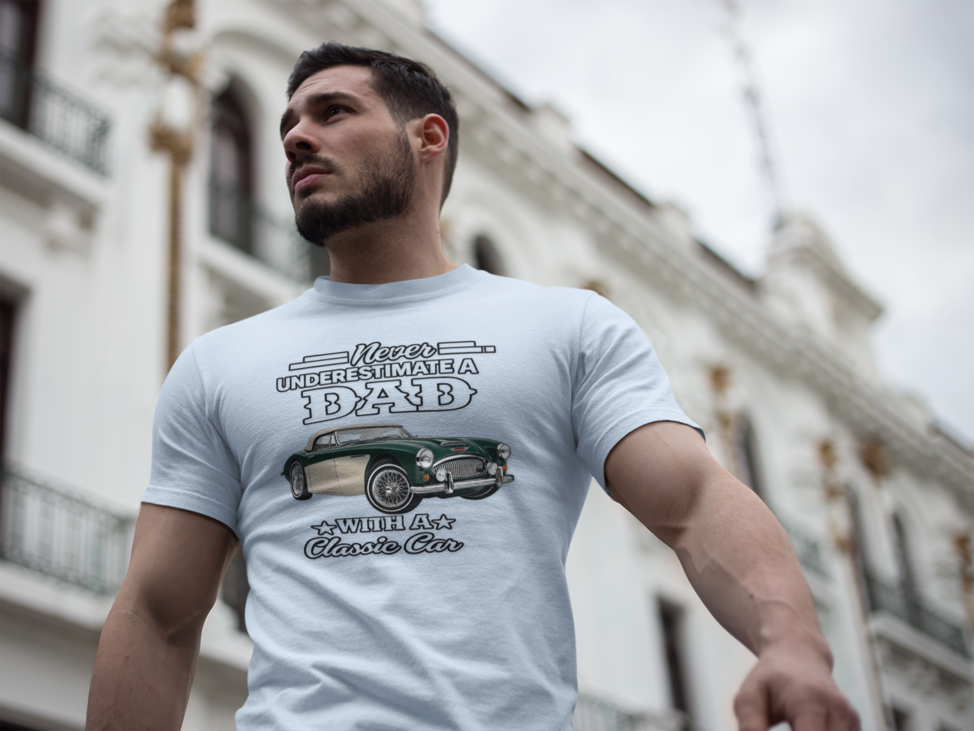 Classic Car Dad T-Shirt - Never Underestimate a Dad Tee