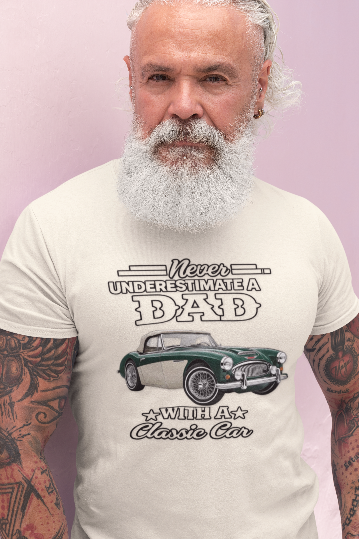 Classic Car Dad T-Shirt - Never Underestimate a Dad Tee