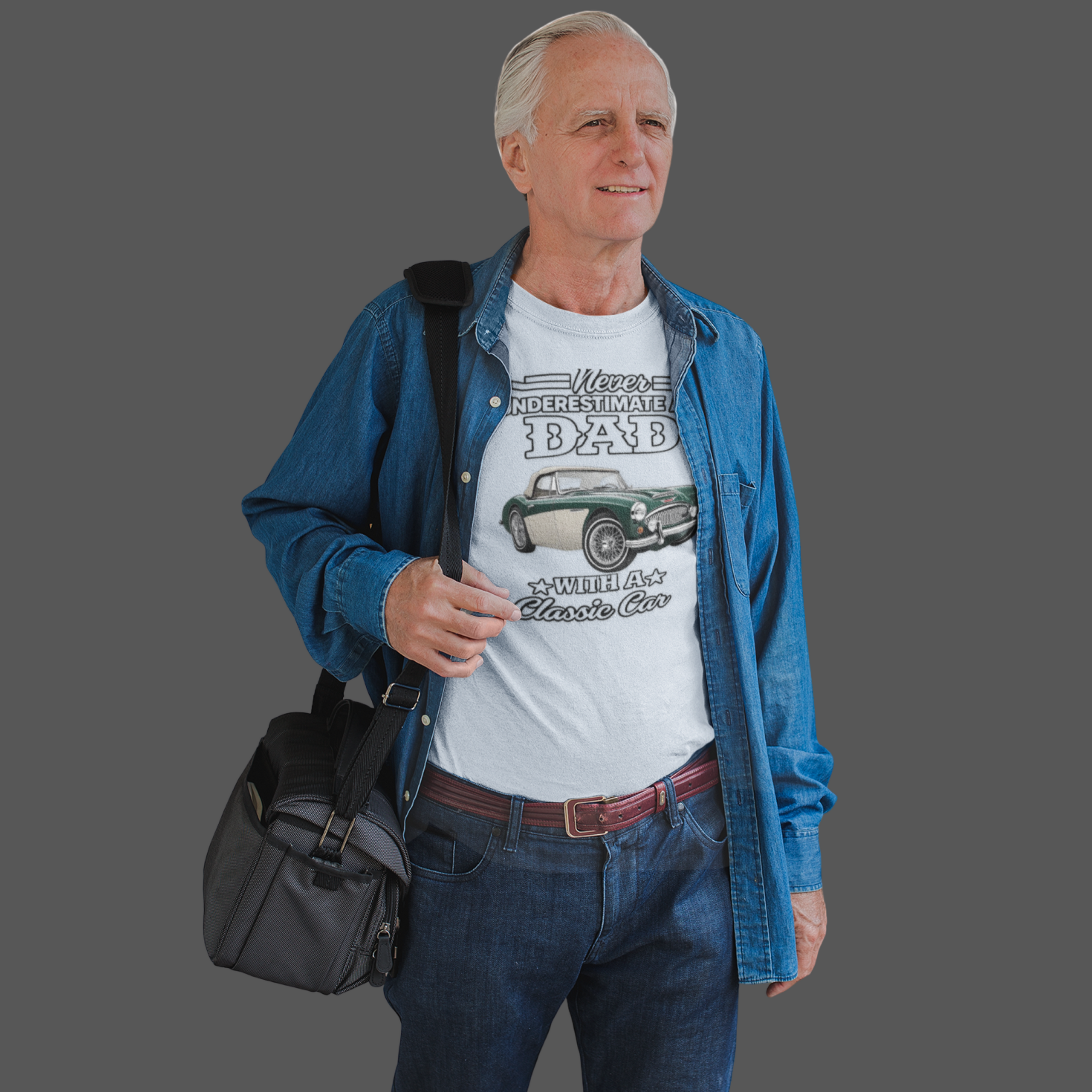 Classic Car Dad T-Shirt - Never Underestimate a Dad Tee