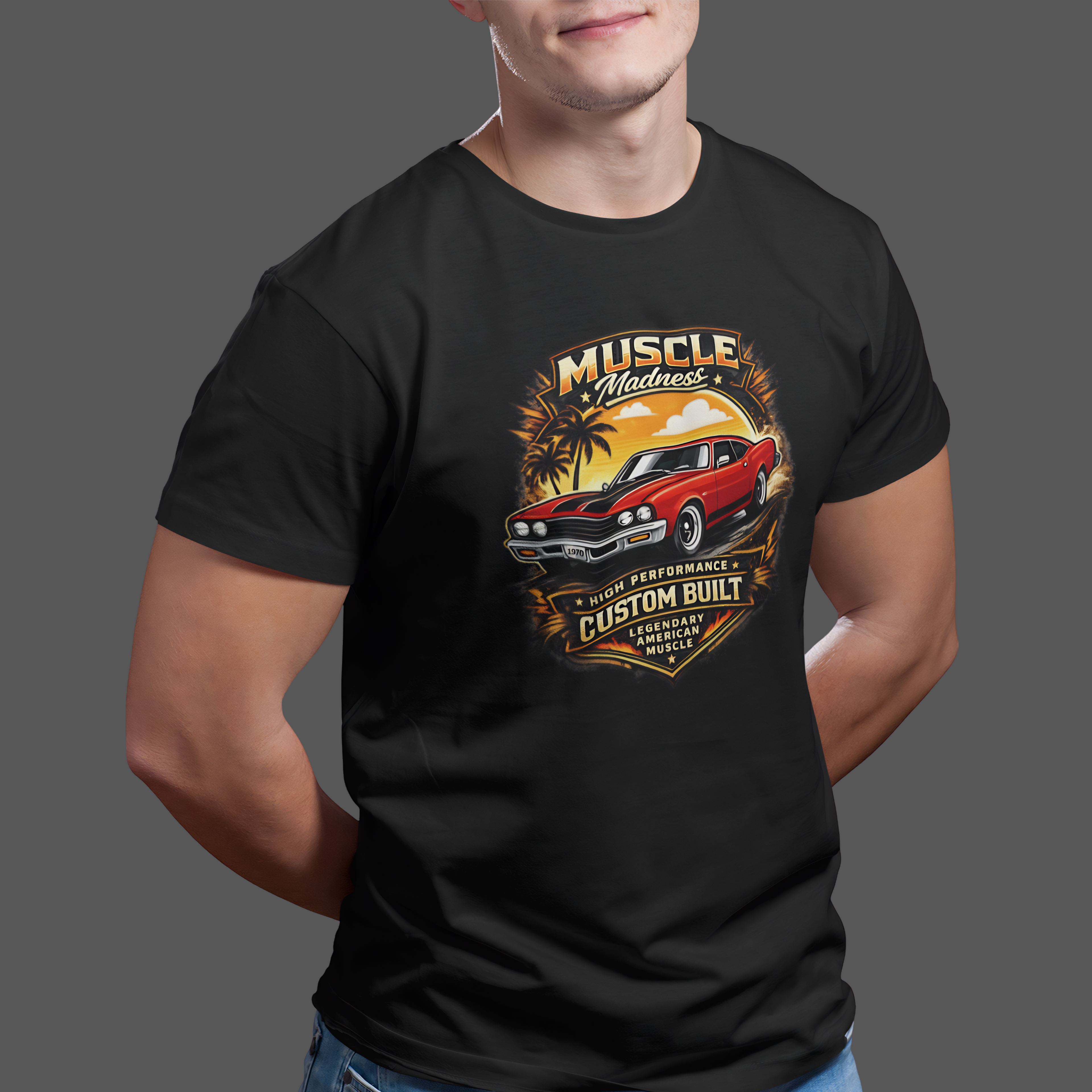 Muscle Madness Tee | Custom Built American Muscle Car T-Shirt