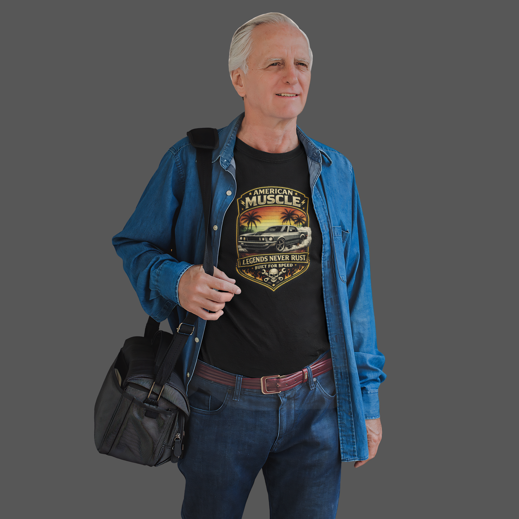 Legends Never Rust American Muscle Tee | Classic Car Shirt