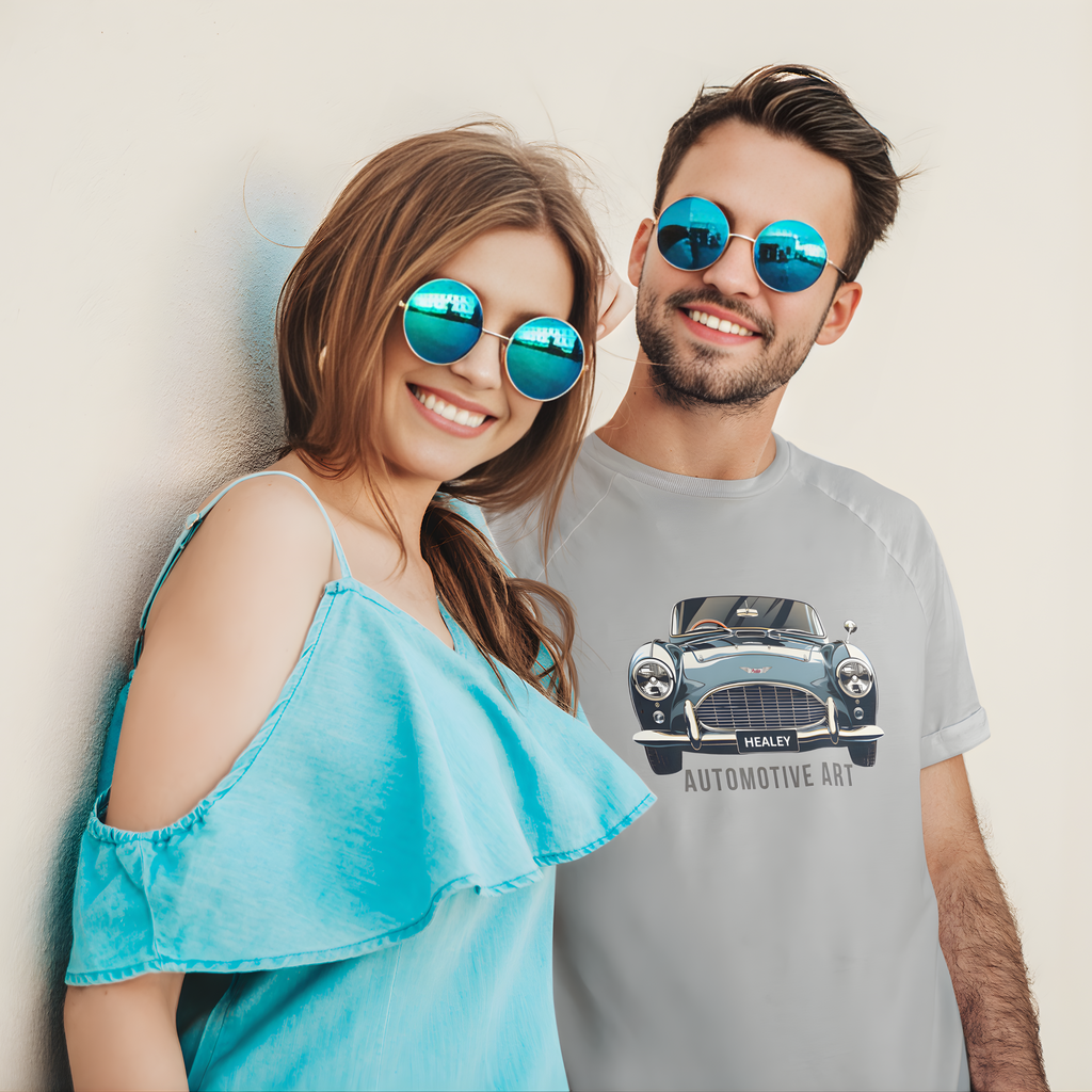 Classic Healey Car T-Shirt - Automotive Art Vintage Roadster Tee