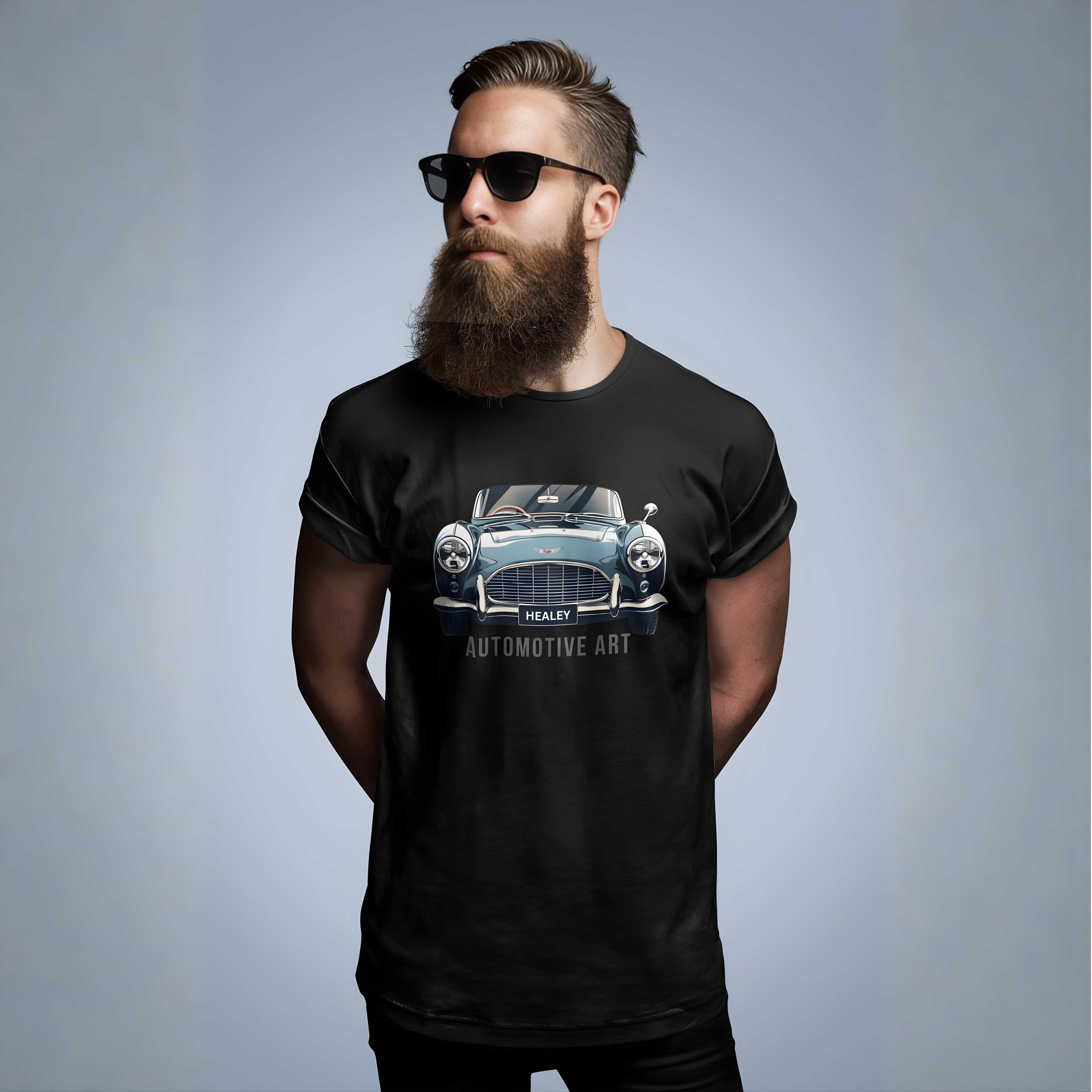 Classic Healey Car T-Shirt - Automotive Art Vintage Roadster Tee
