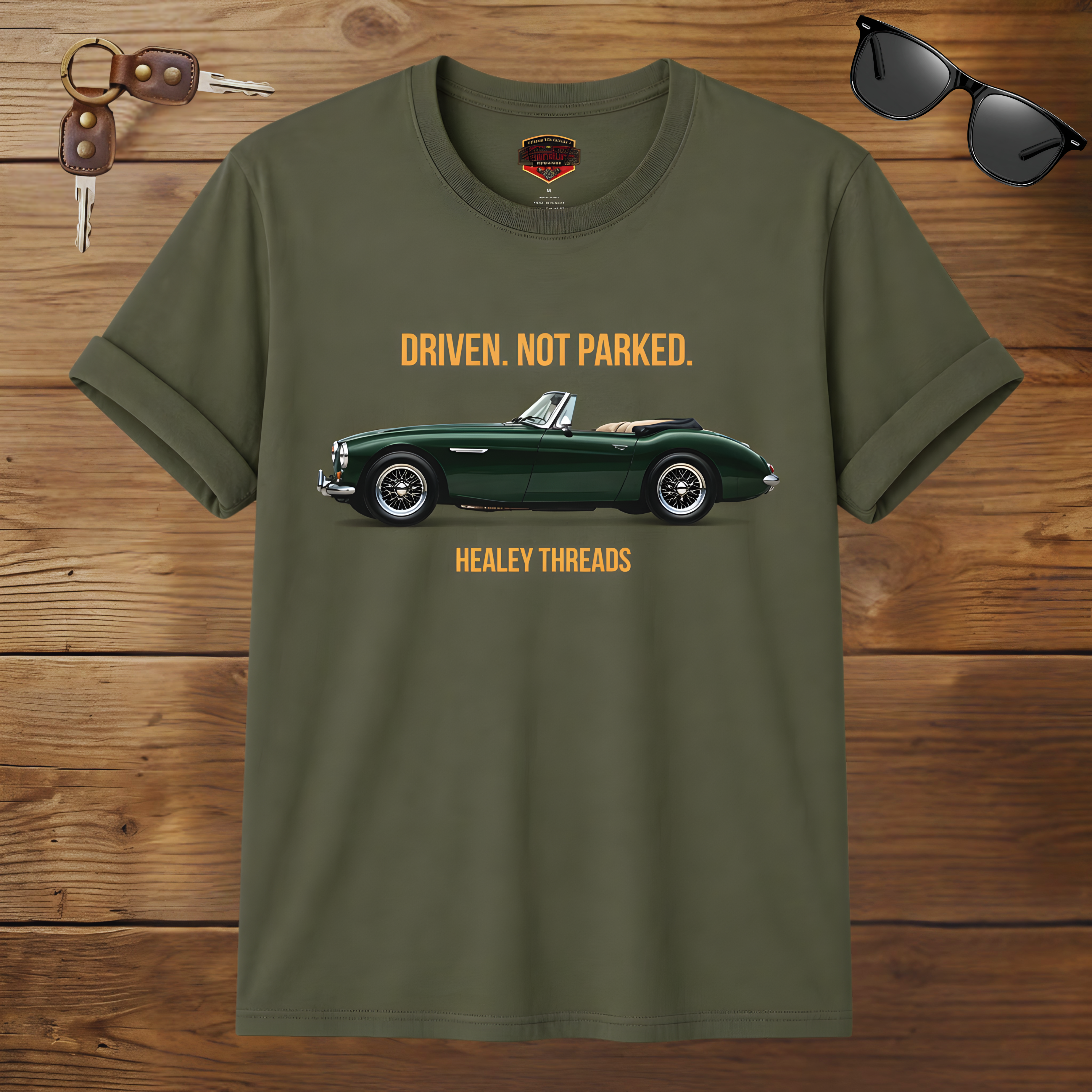 Classic Car Lover Gift Shirt - Driven Not Parked Healey Tee