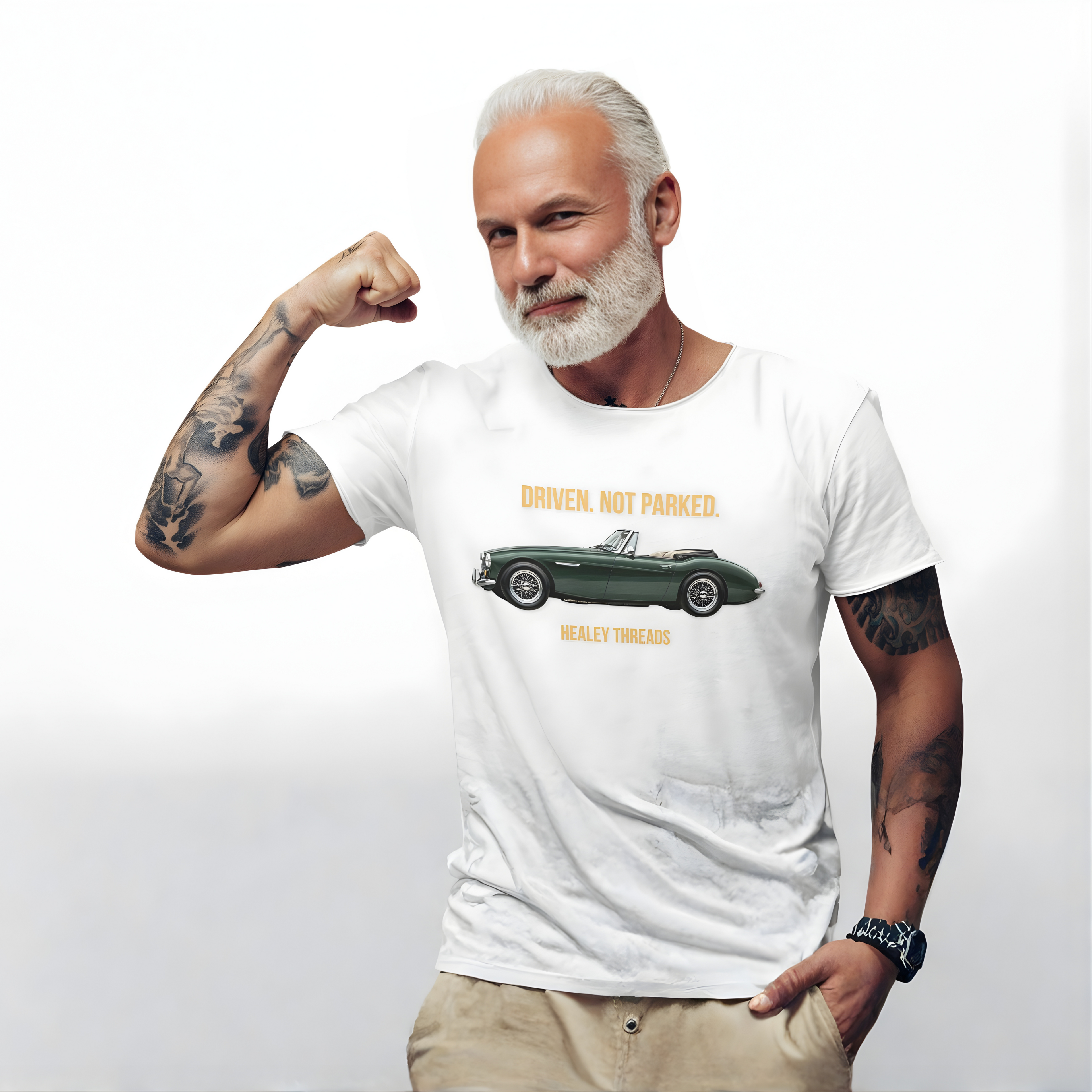 Classic Car Lover Gift Shirt - Driven Not Parked Healey Tee