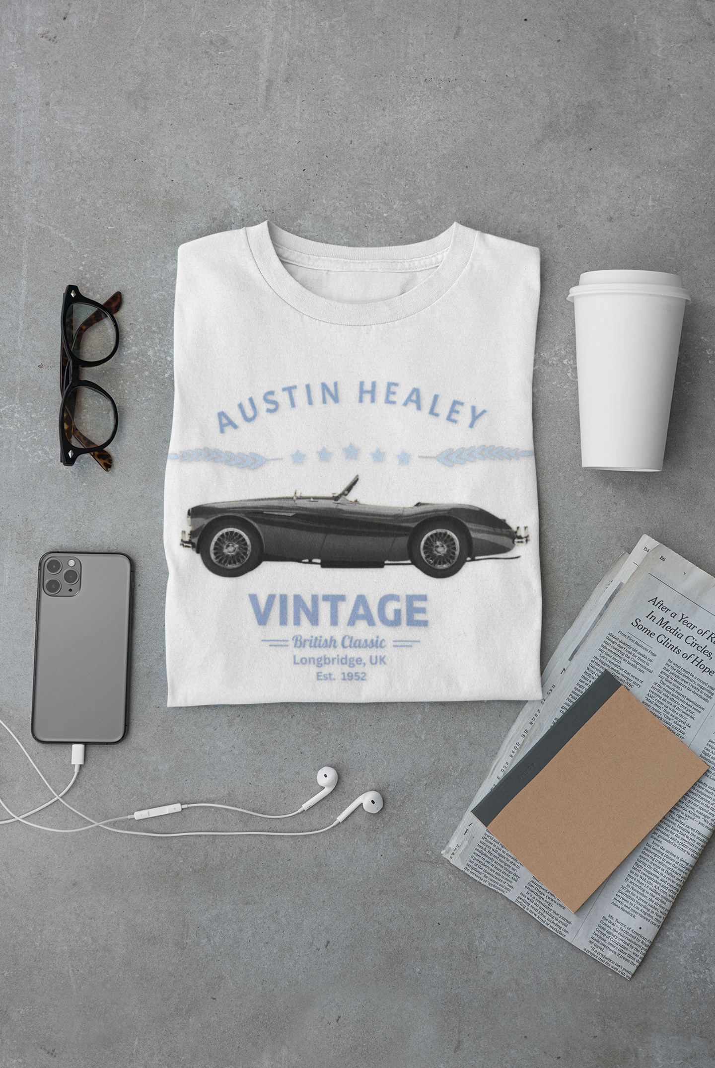 Vintage British Roadster Classic Sports Car Tee