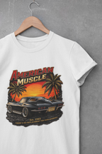 American Muscle T‑Shirt | Vintage Sunset Classic Car Tee