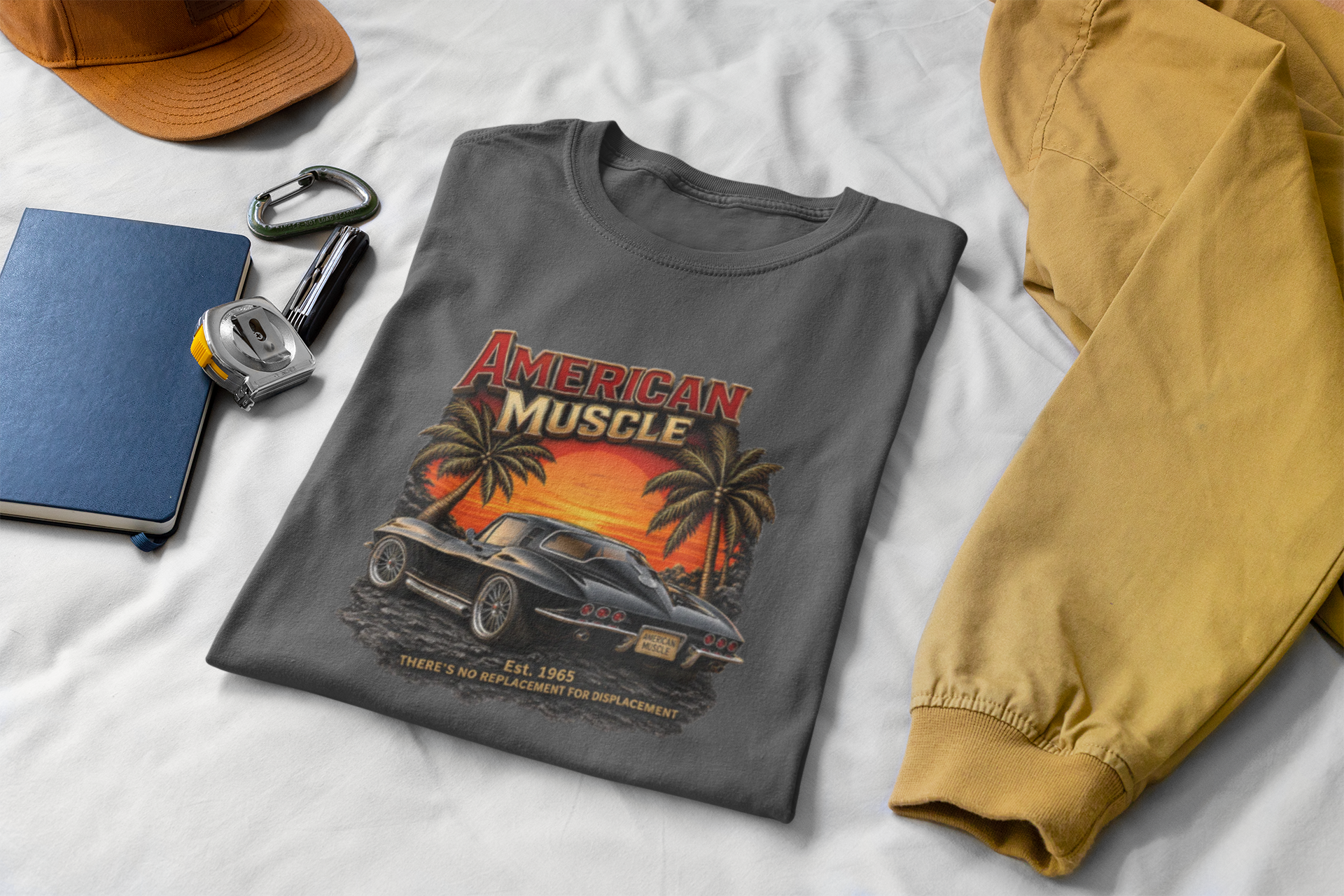 American Muscle T‑Shirt | Vintage Sunset Classic Car Tee