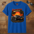 American Muscle T‑Shirt | Vintage Sunset Classic Car Tee
