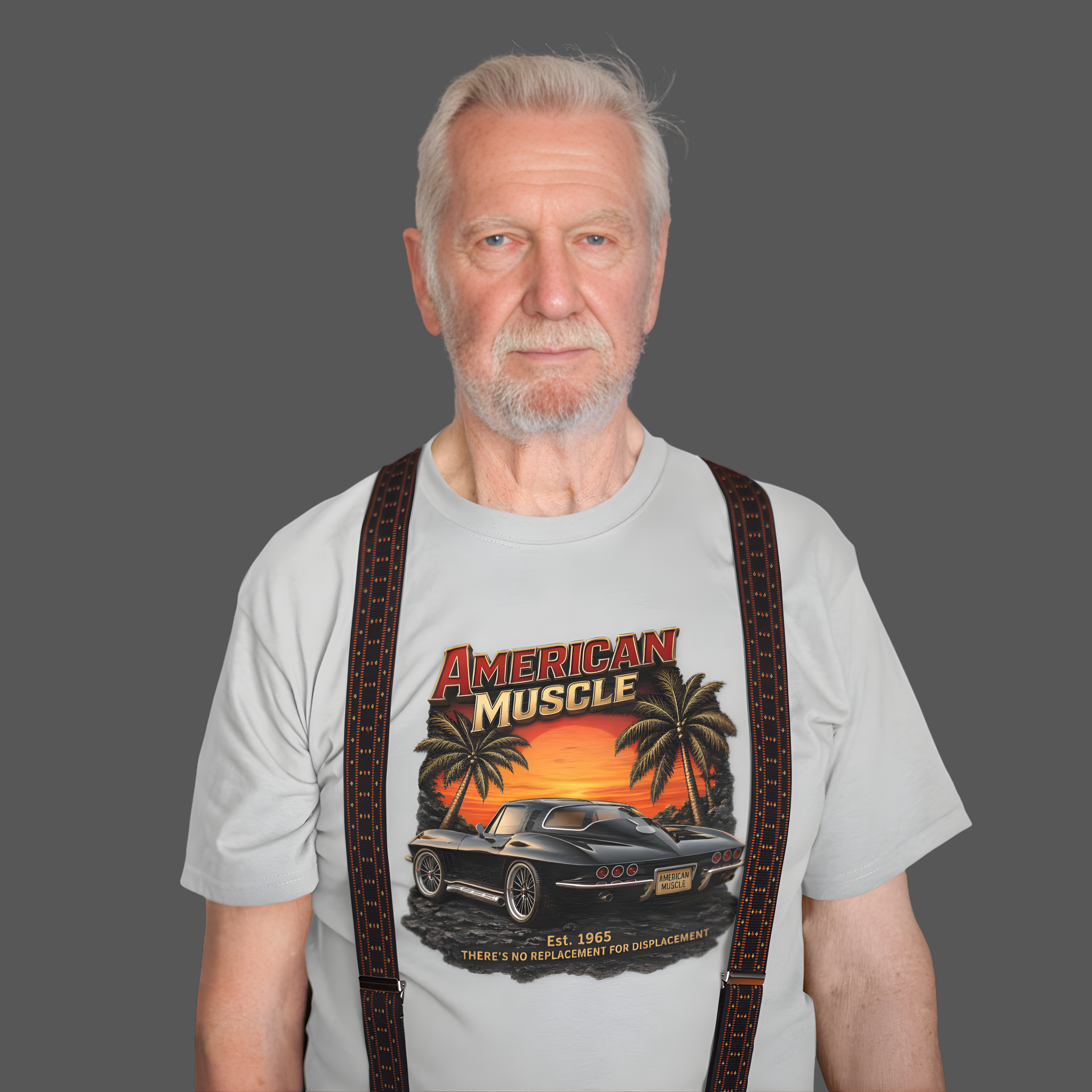 American Muscle T‑Shirt | Vintage Sunset Classic Car Tee