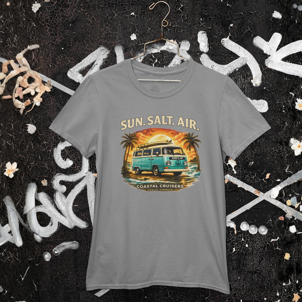 Sun Salt Air Retro Van Tee | Coastal Beach Vibes Gift Shirt