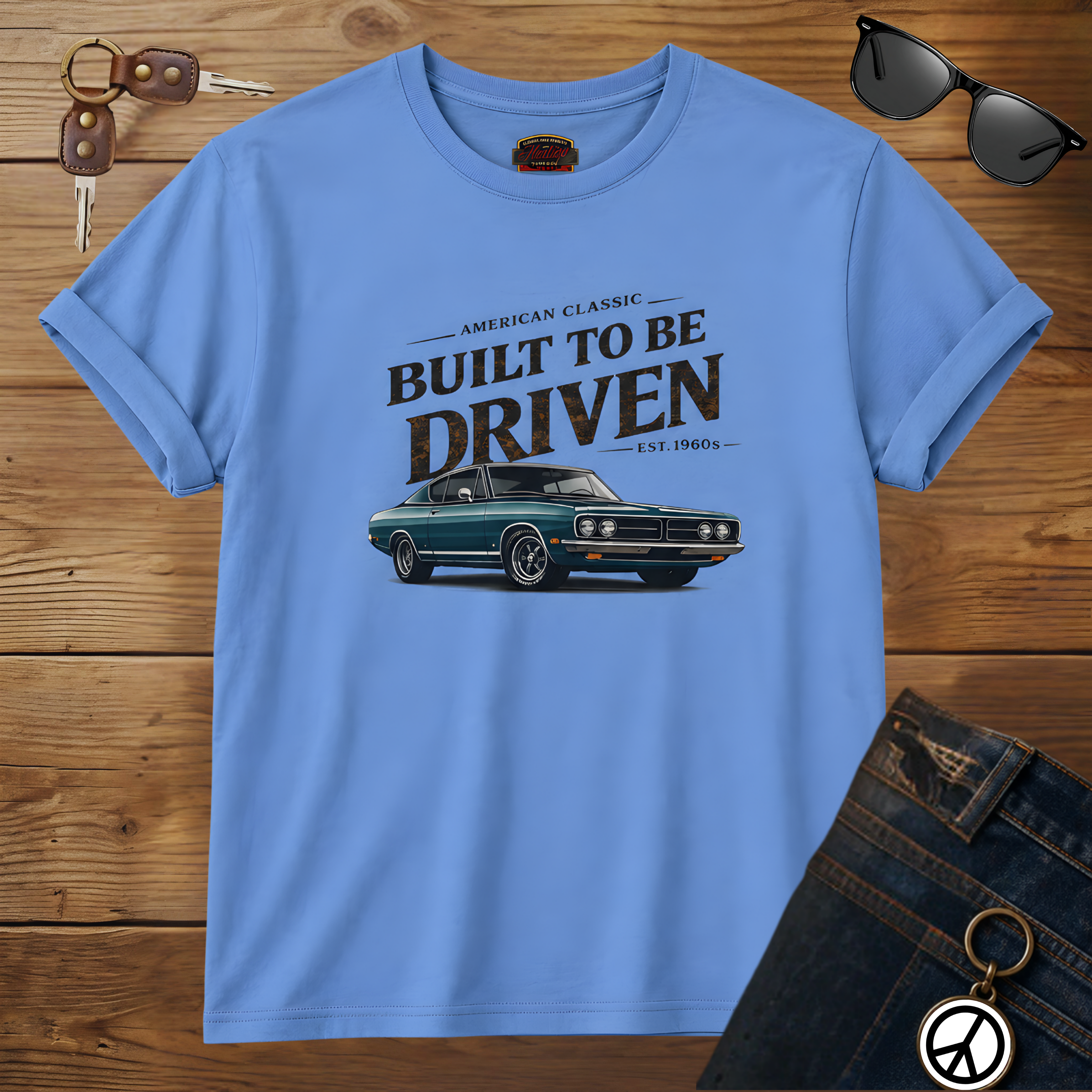 American Classic Muscle Car T-Shirt - Built to Be Driven Tee
