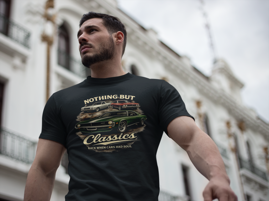 Classic Car T-Shirt - Nothing But Classics Back When Cars Had Soul