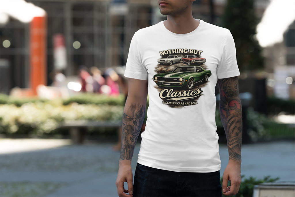 Classic Car T-Shirt - Nothing But Classics Back When Cars Had Soul