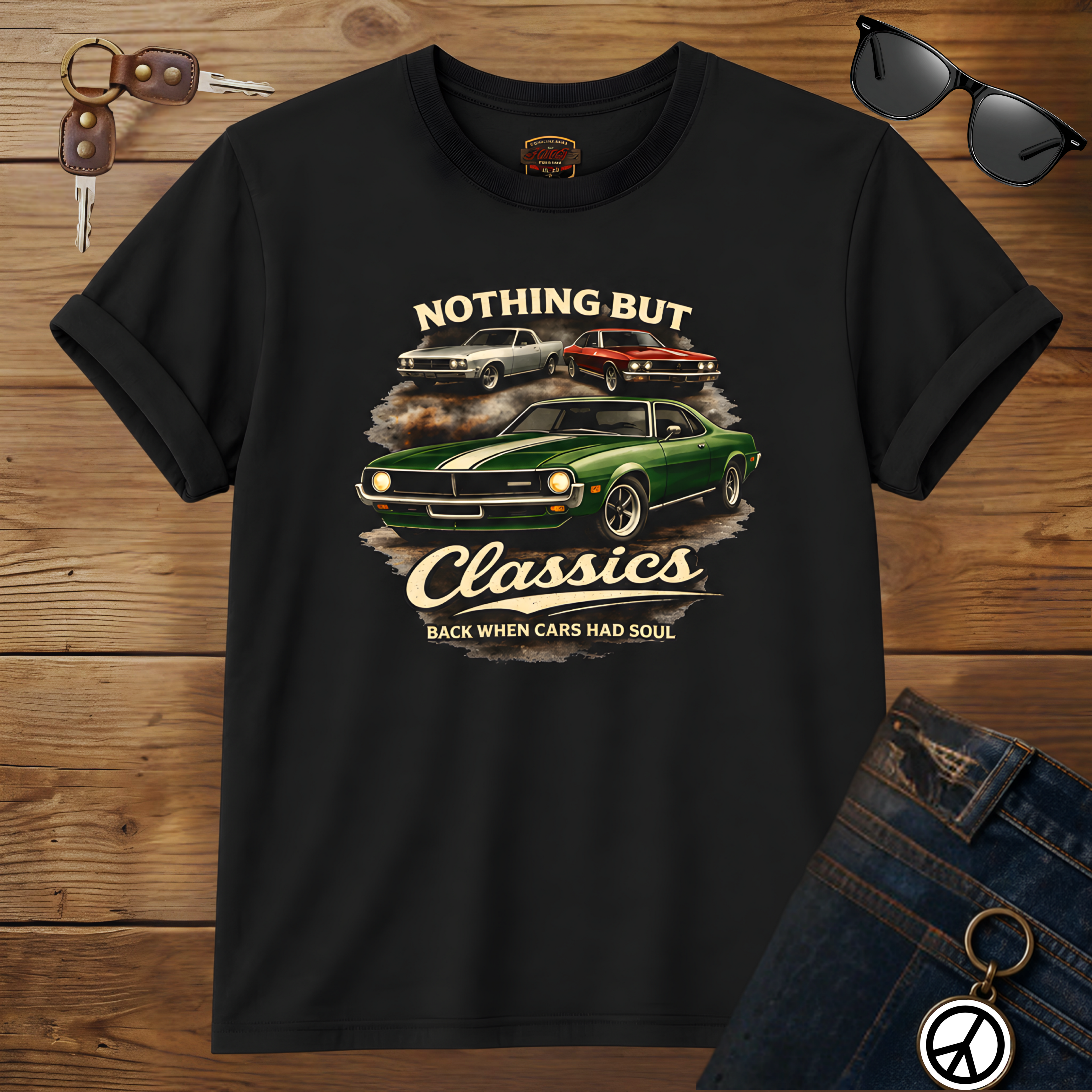 Classic Car T-Shirt - Nothing But Classics Back When Cars Had Soul