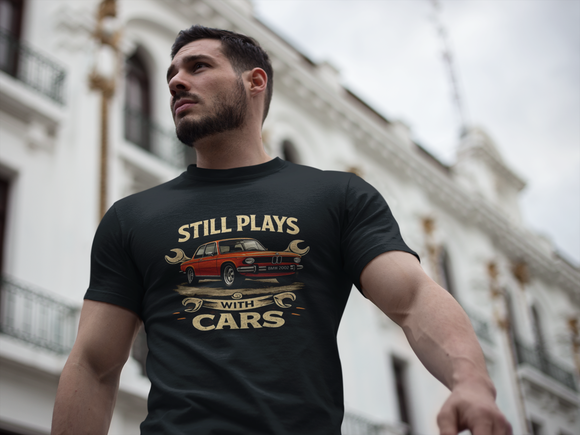 Still Plays With Cars T-Shirt — Classic BMW Graphic Tee