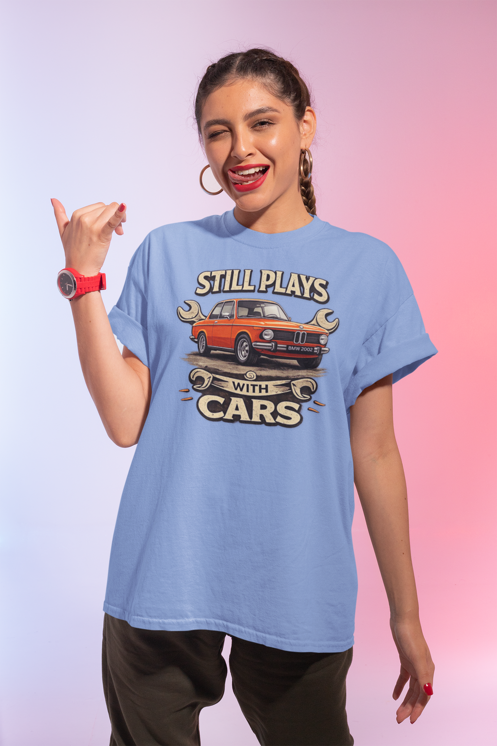 Still Plays With Cars T-Shirt — Classic BMW Graphic Tee