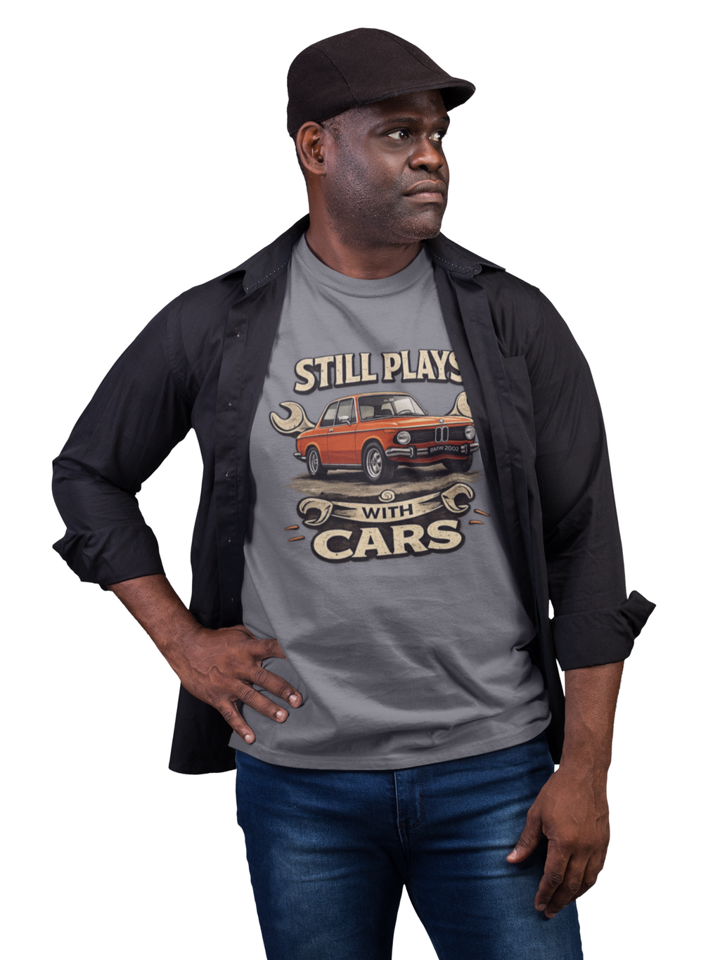 Still Plays With Cars T-Shirt — Classic BMW Graphic Tee