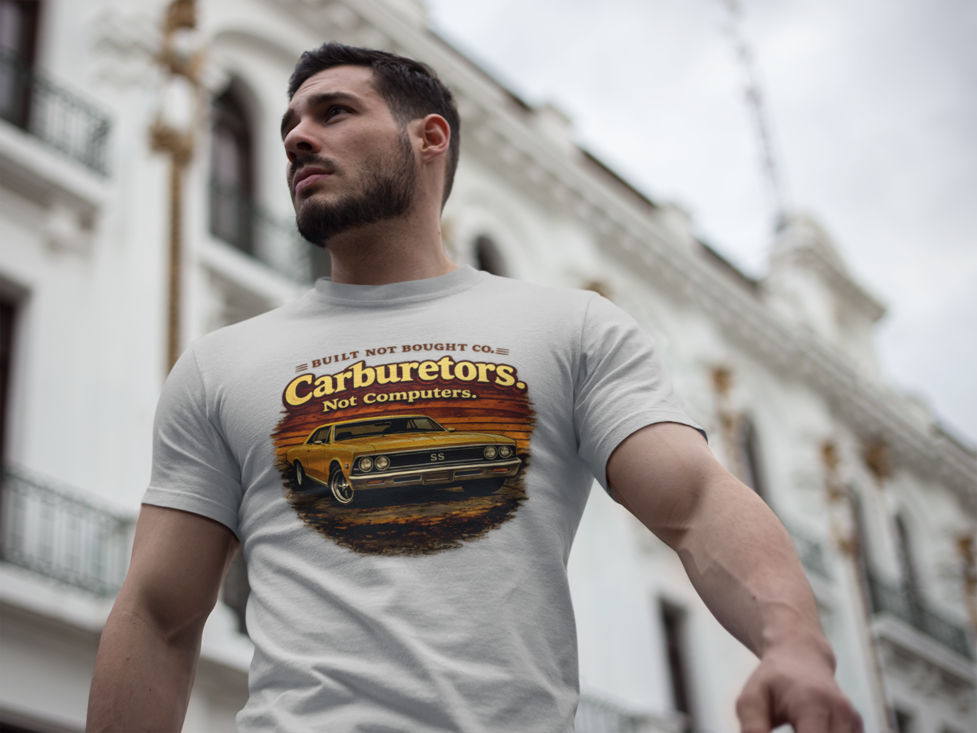 Carburetors Not Computers T-Shirt - Vintage Muscle Car Tee