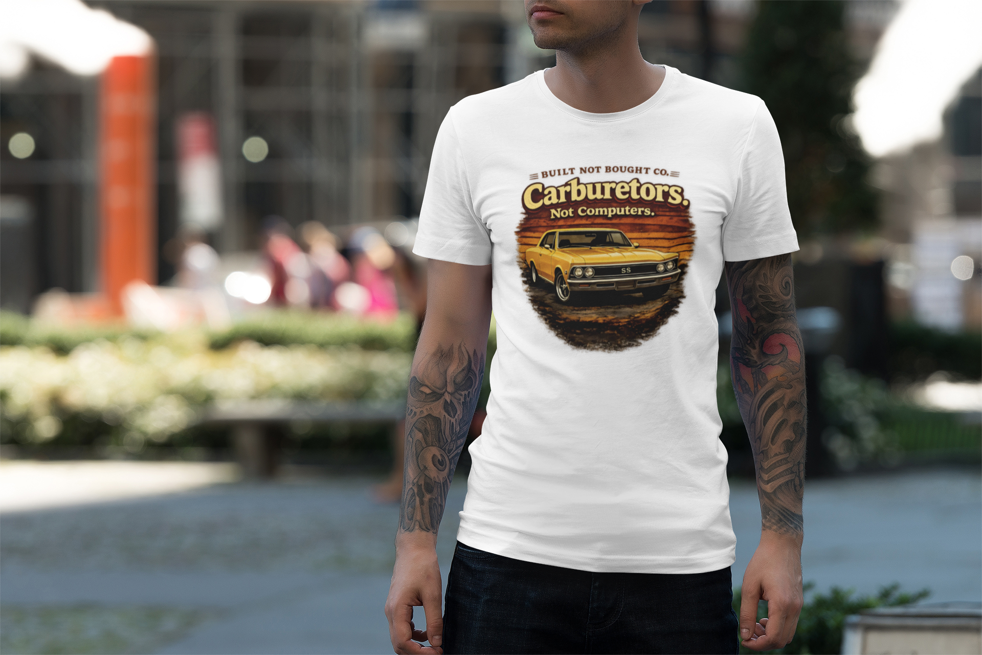 Carburetors Not Computers T-Shirt - Vintage Muscle Car Tee