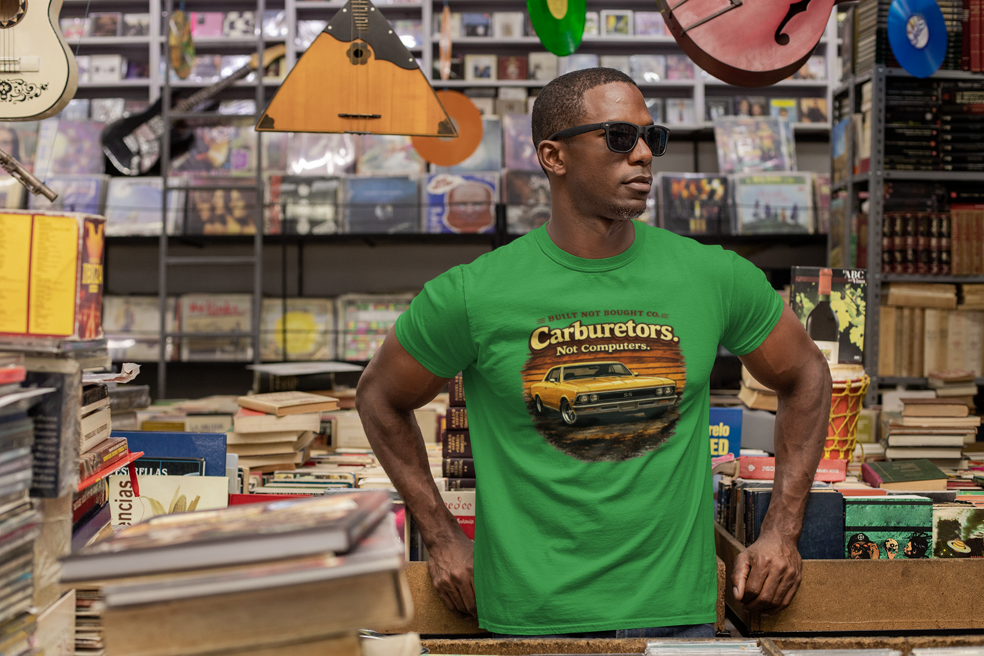 Carburetors Not Computers T-Shirt - Vintage Muscle Car Tee