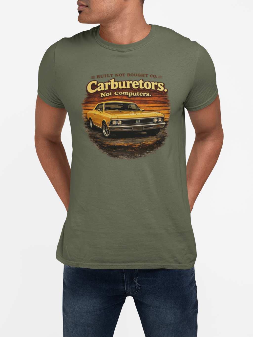 Carburetors Not Computers T-Shirt - Vintage Muscle Car Tee