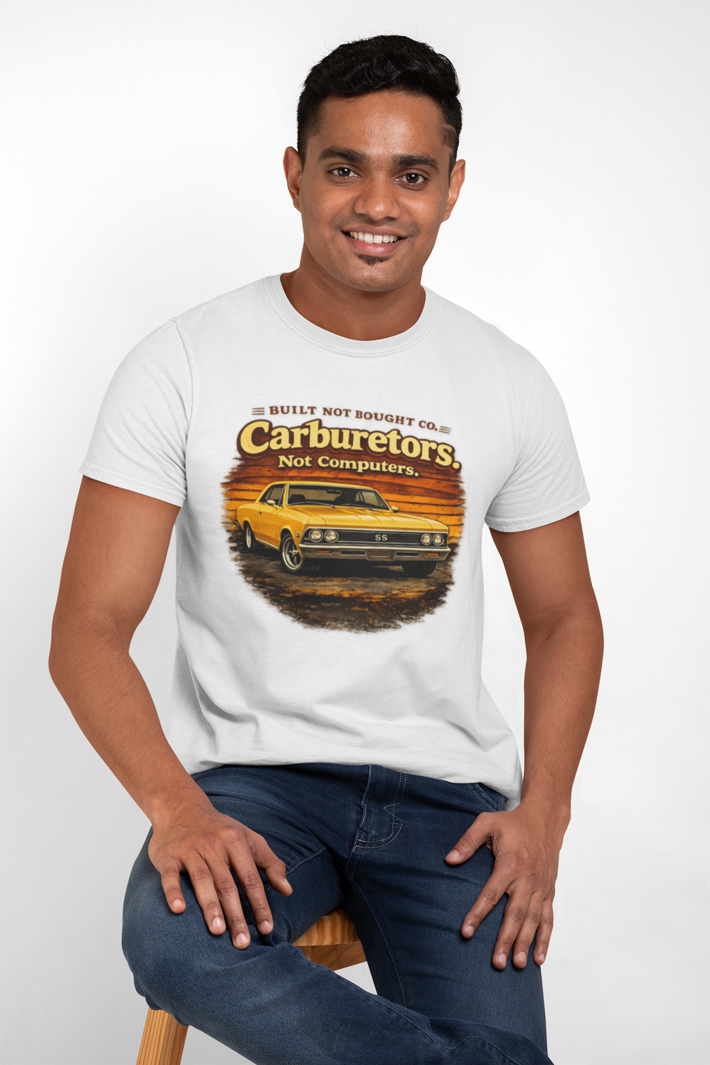 Carburetors Not Computers T-Shirt - Vintage Muscle Car Tee