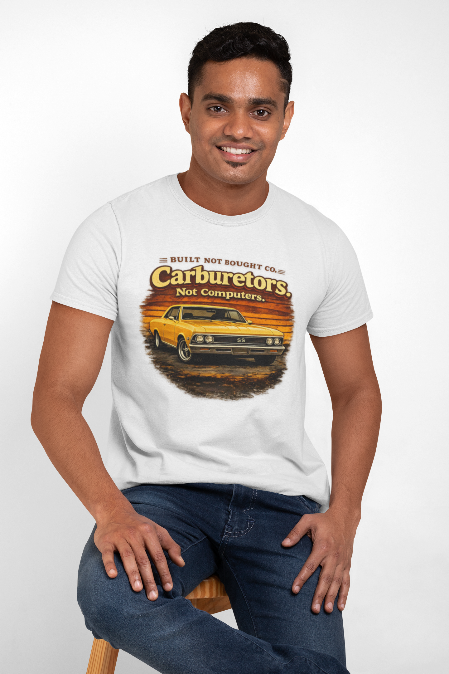 Carburetors Not Computers T-Shirt - Vintage Muscle Car Tee