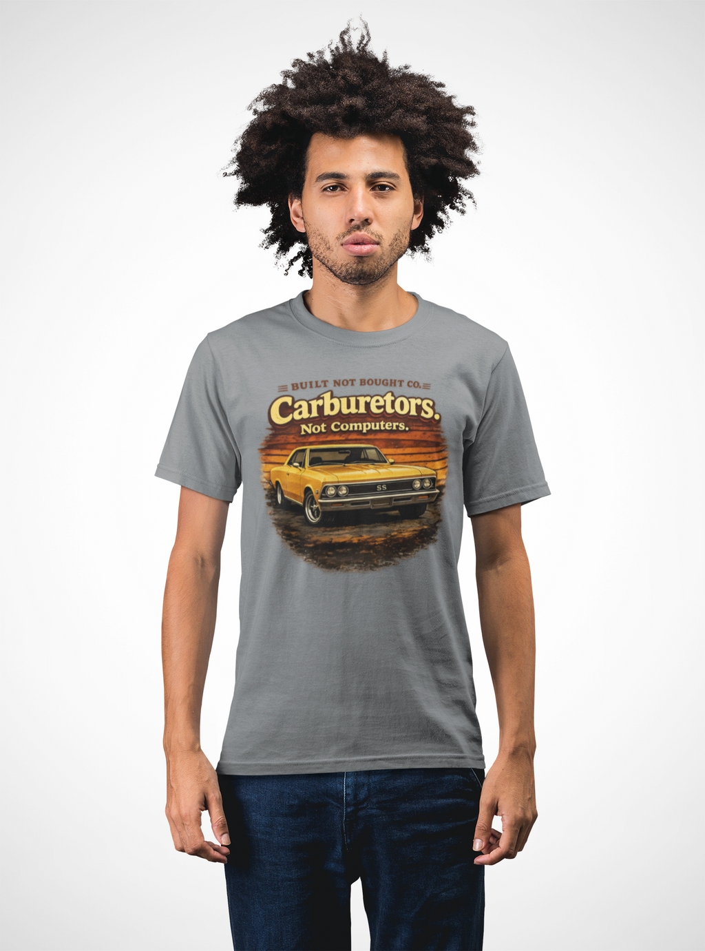 Carburetors Not Computers T-Shirt - Vintage Muscle Car Tee