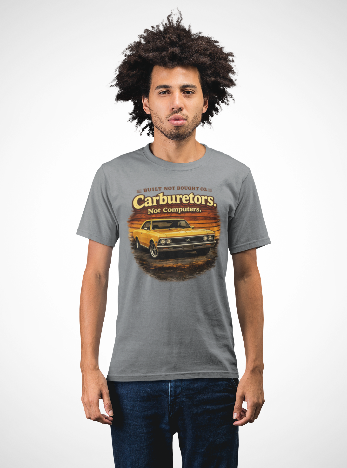 Carburetors Not Computers T-Shirt - Vintage Muscle Car Tee