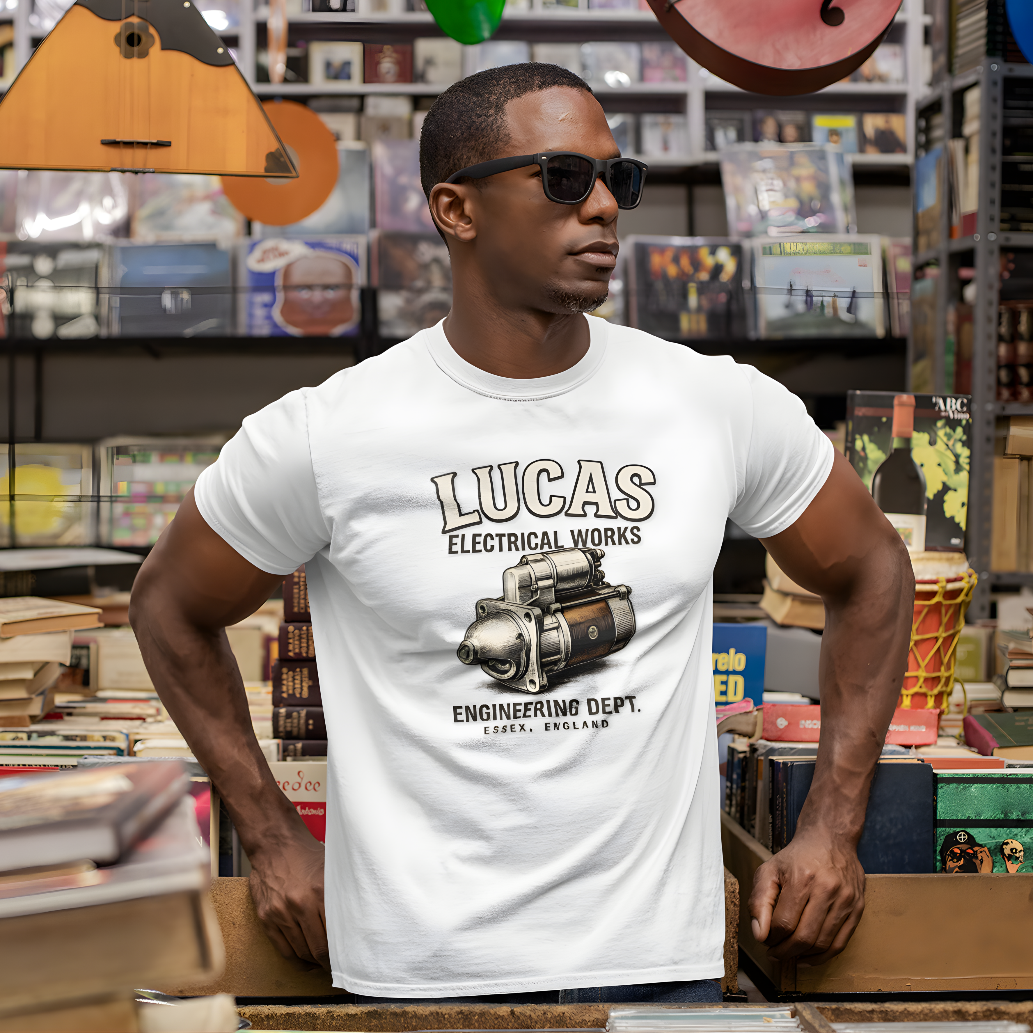Vintage Lucas Electrical Works T-Shirt — Retro Engineering Dept Tee