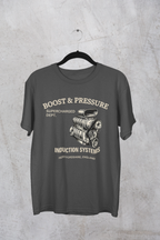 Boost & Pressure Engine T-Shirt — Vintage Car Mechanics Tee