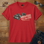 Air & Fuel Twin Carb Power T-Shirt - Engine Illustration Tee