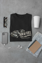 Air & Fuel Twin Carb Power T-Shirt - Engine Illustration Tee