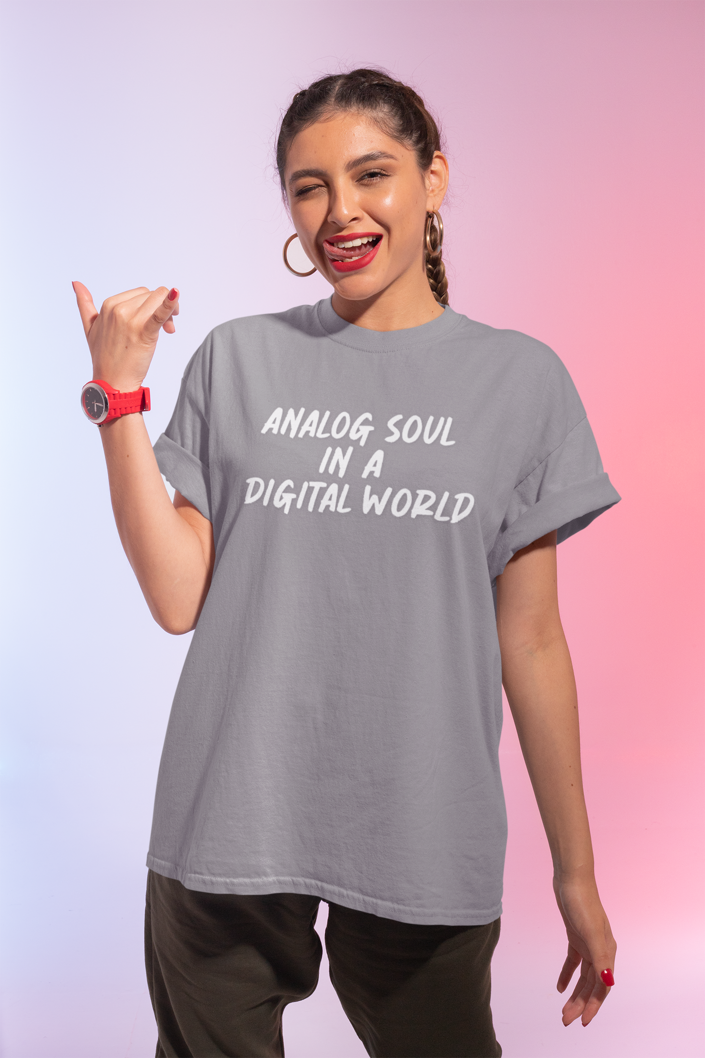 Analog Soul in a Digital World T-Shirt - Vintage Lifestyle Tee