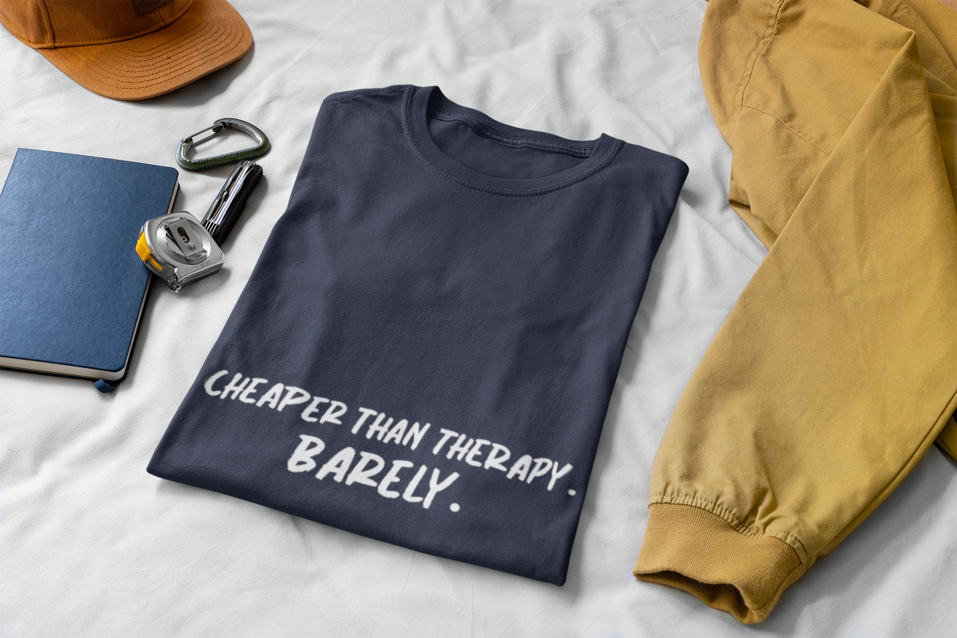 Cheaper Than Therapy Barely T-Shirt – Car Humor Tee