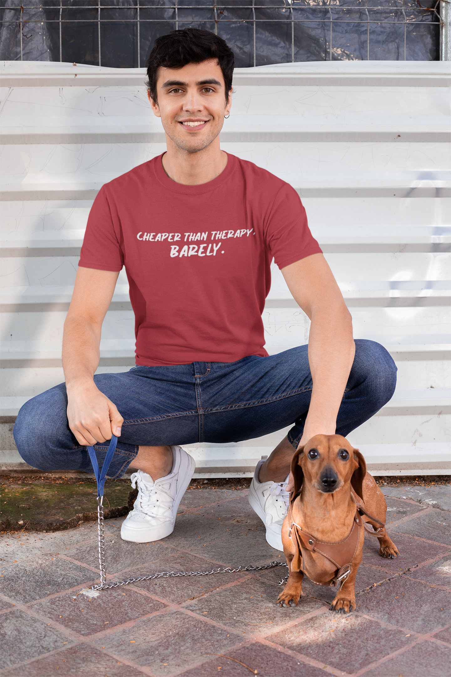 Cheaper Than Therapy Barely T-Shirt – Car Humor Tee
