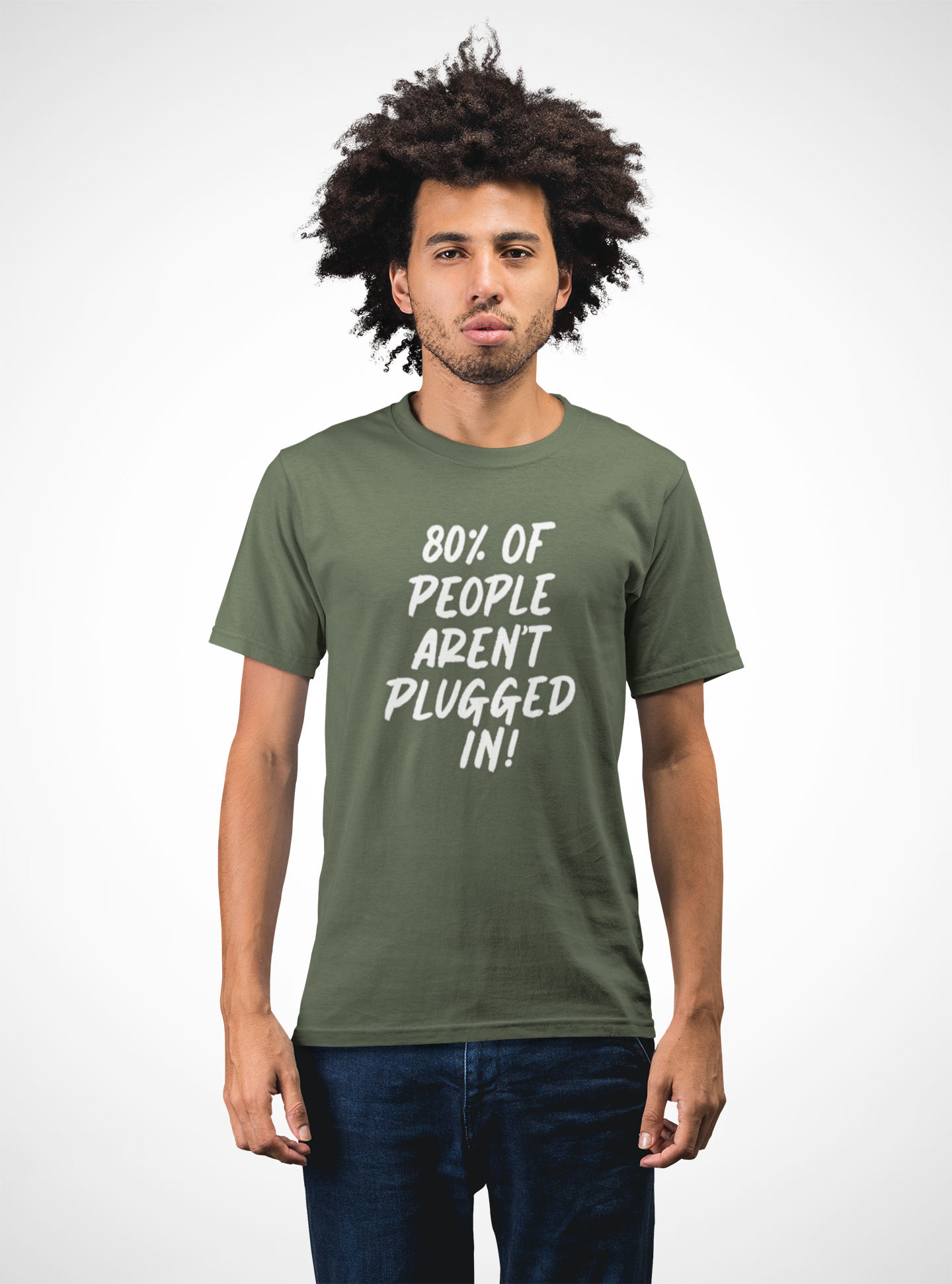80% of People Aren’t Plugged In T-Shirt – Car Humor Tee