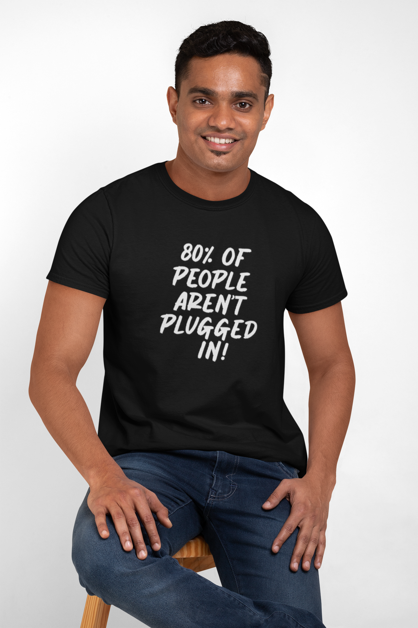 80% of People Aren’t Plugged In T-Shirt – Car Humor Tee