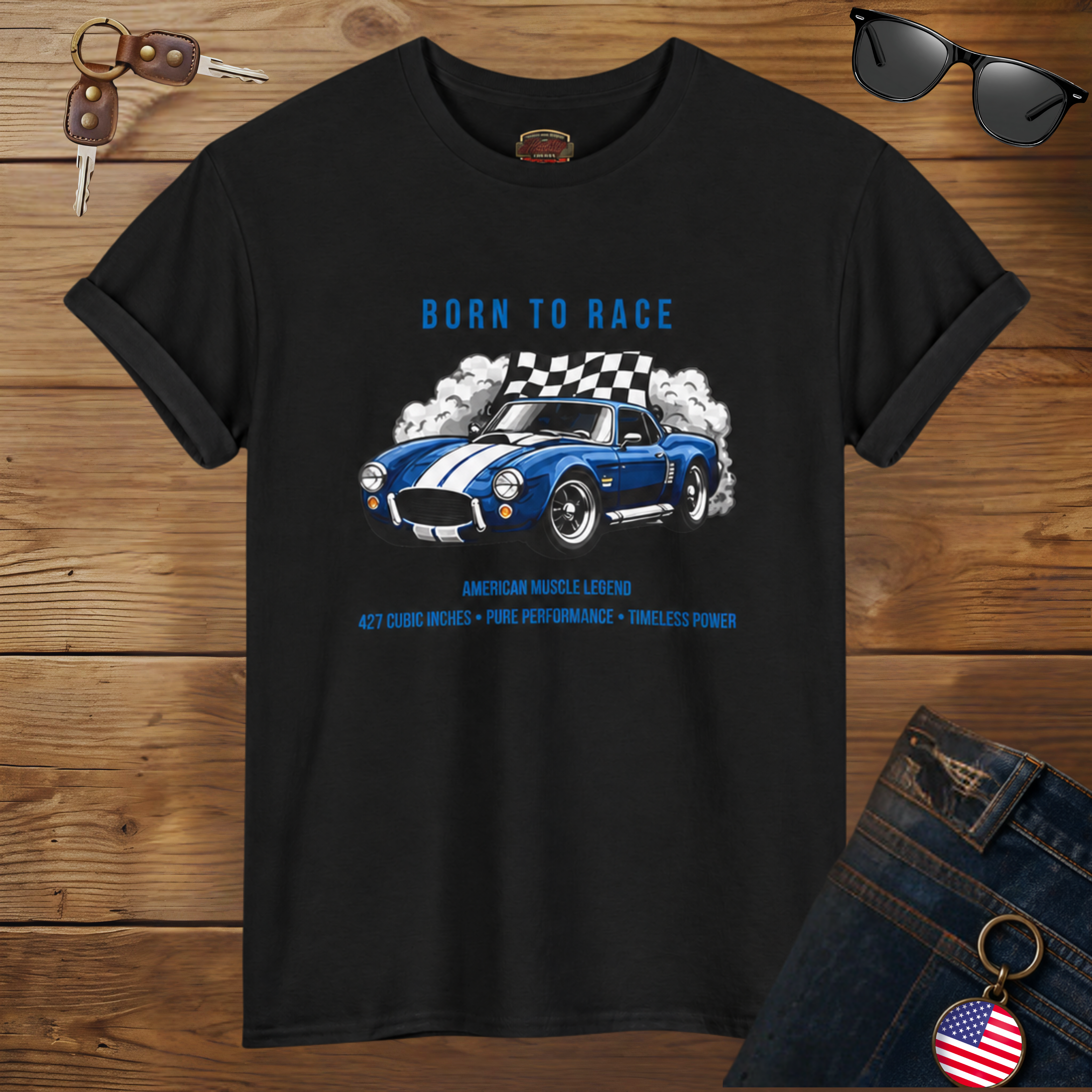 Born to Race T-Shirt – Vintage Muscle Car Graphic Tee