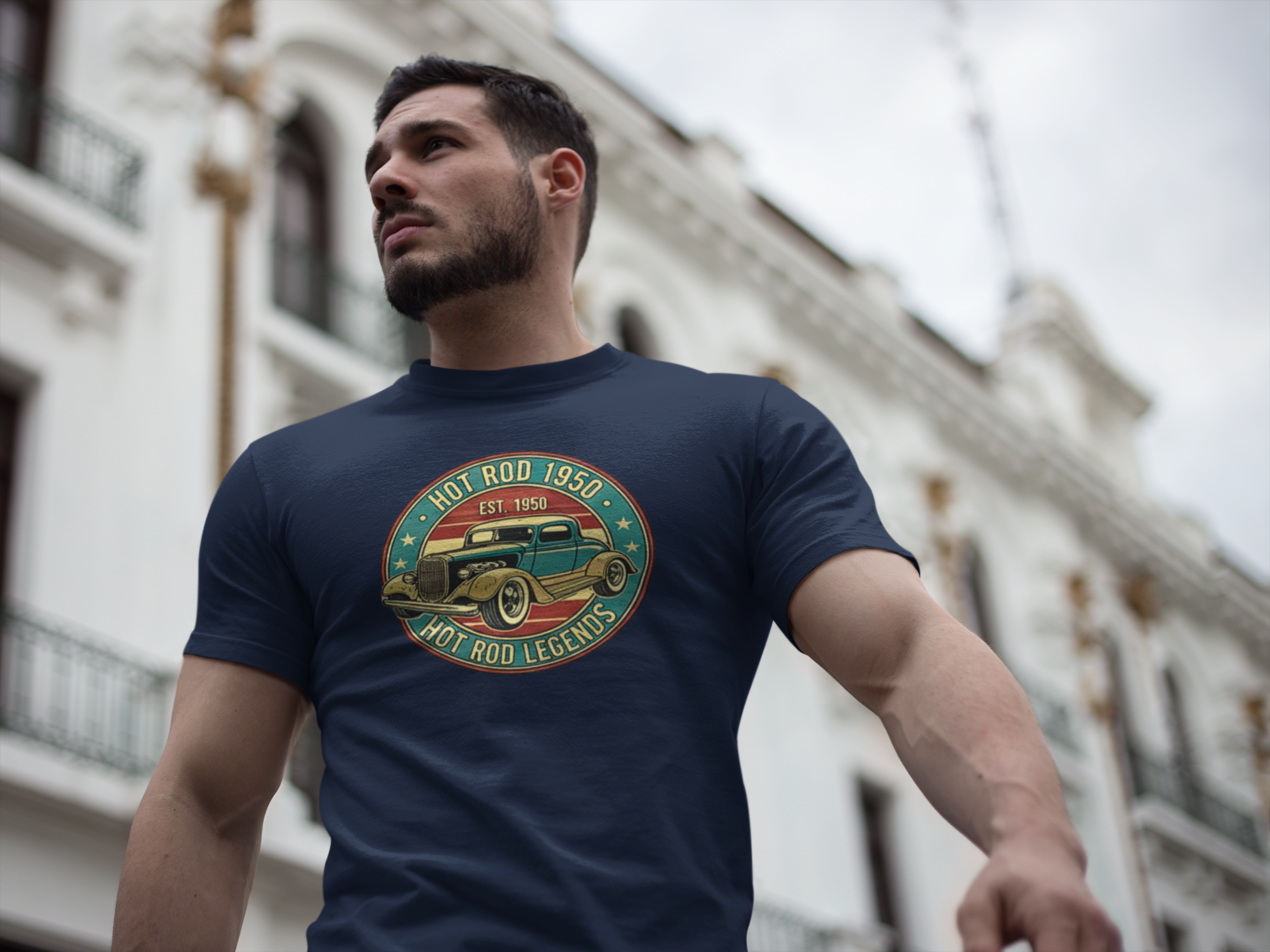 Hot Rod 1950 T-Shirt – Vintage Classic Car Graphic Tee