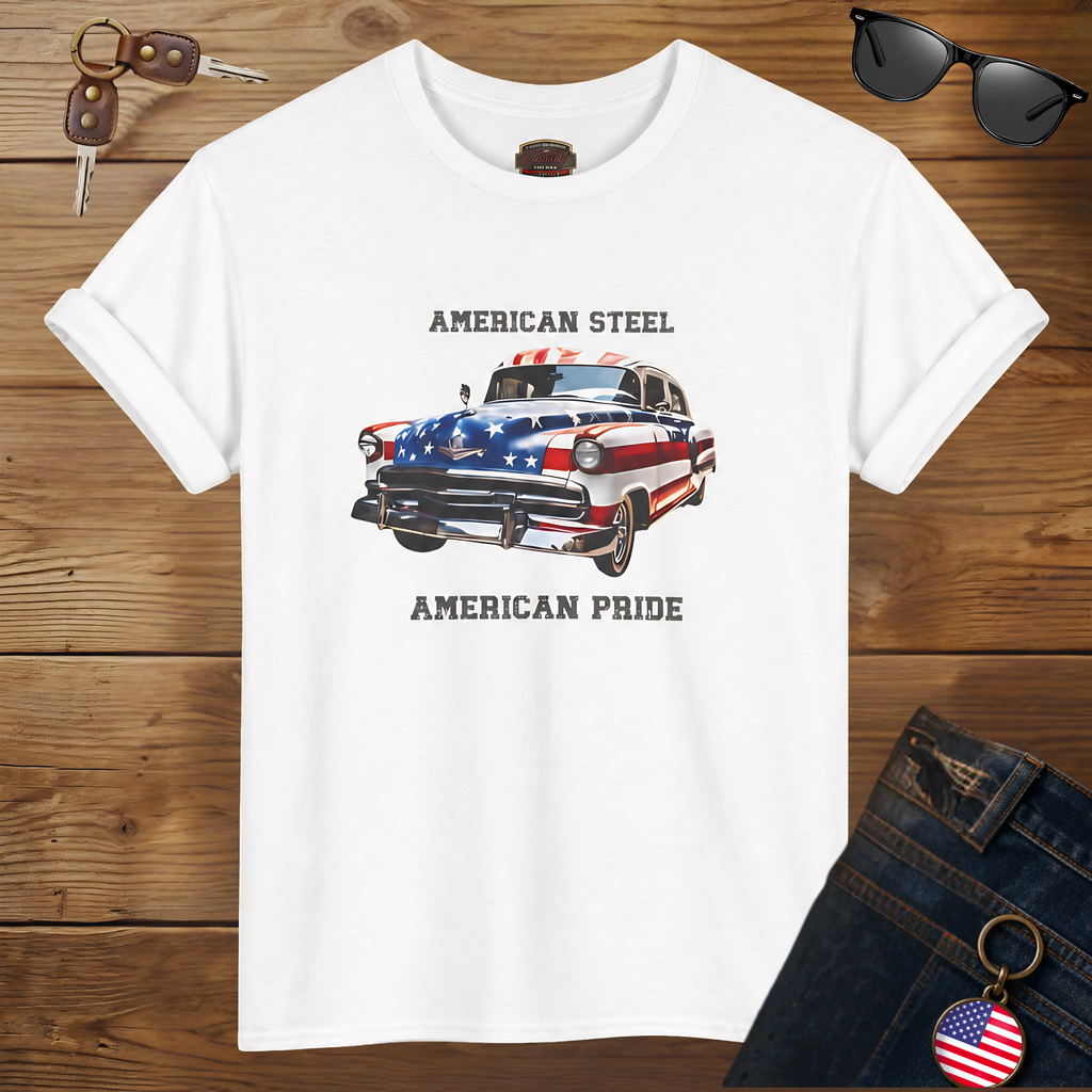 American Steel T-Shirt – Vintage Classic Car Graphic Tee