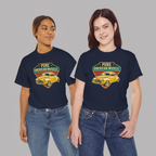 Yellow Hot Rod Shield Tee | Vintage Coupe Graphic Shirt