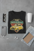 Yellow Hot Rod Shield Tee | Vintage Coupe Graphic Shirt