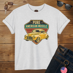 Yellow Hot Rod Shield Tee | Vintage Coupe Graphic Shirt