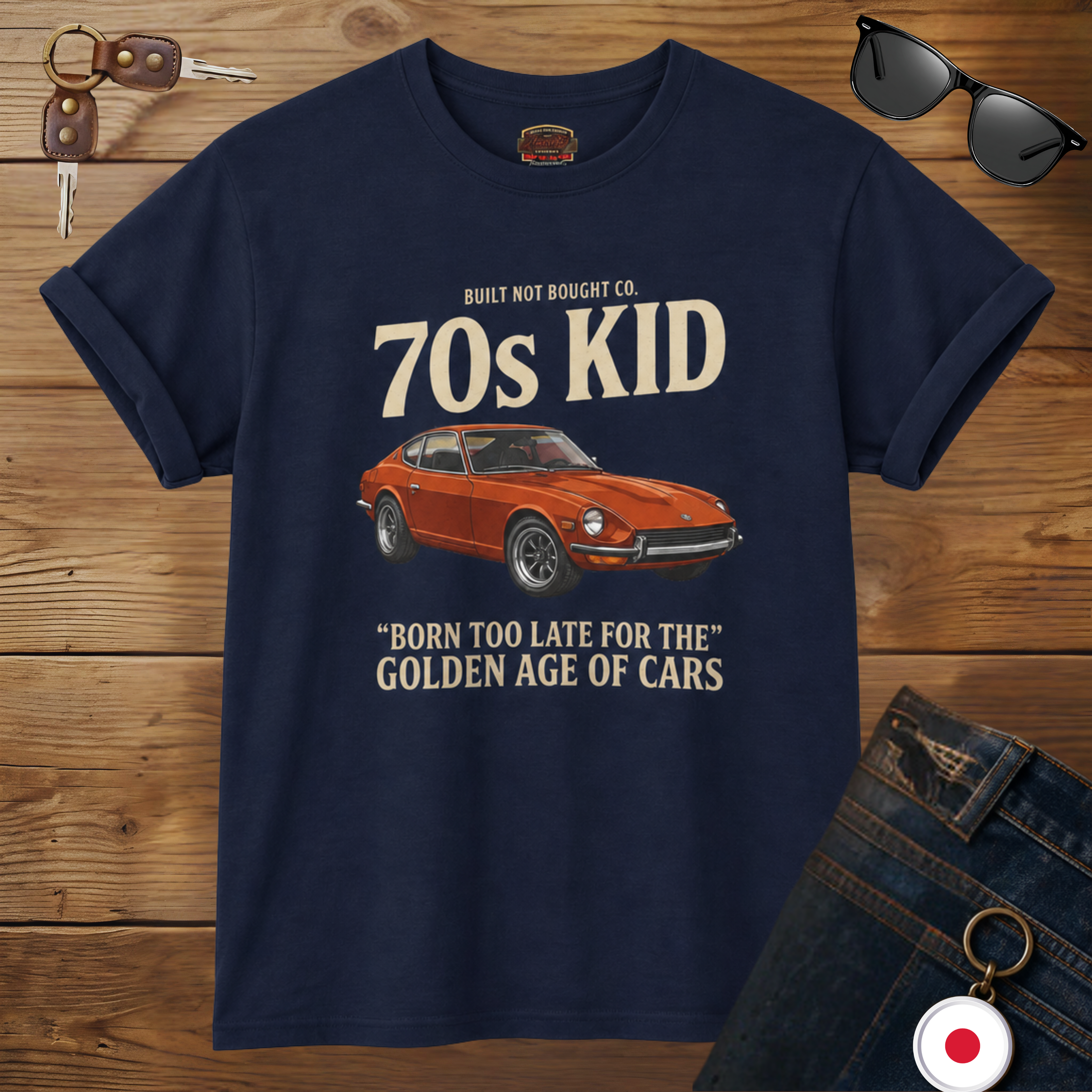 70s Kid Classic Car Tee – Born Too Late for the Golden Age