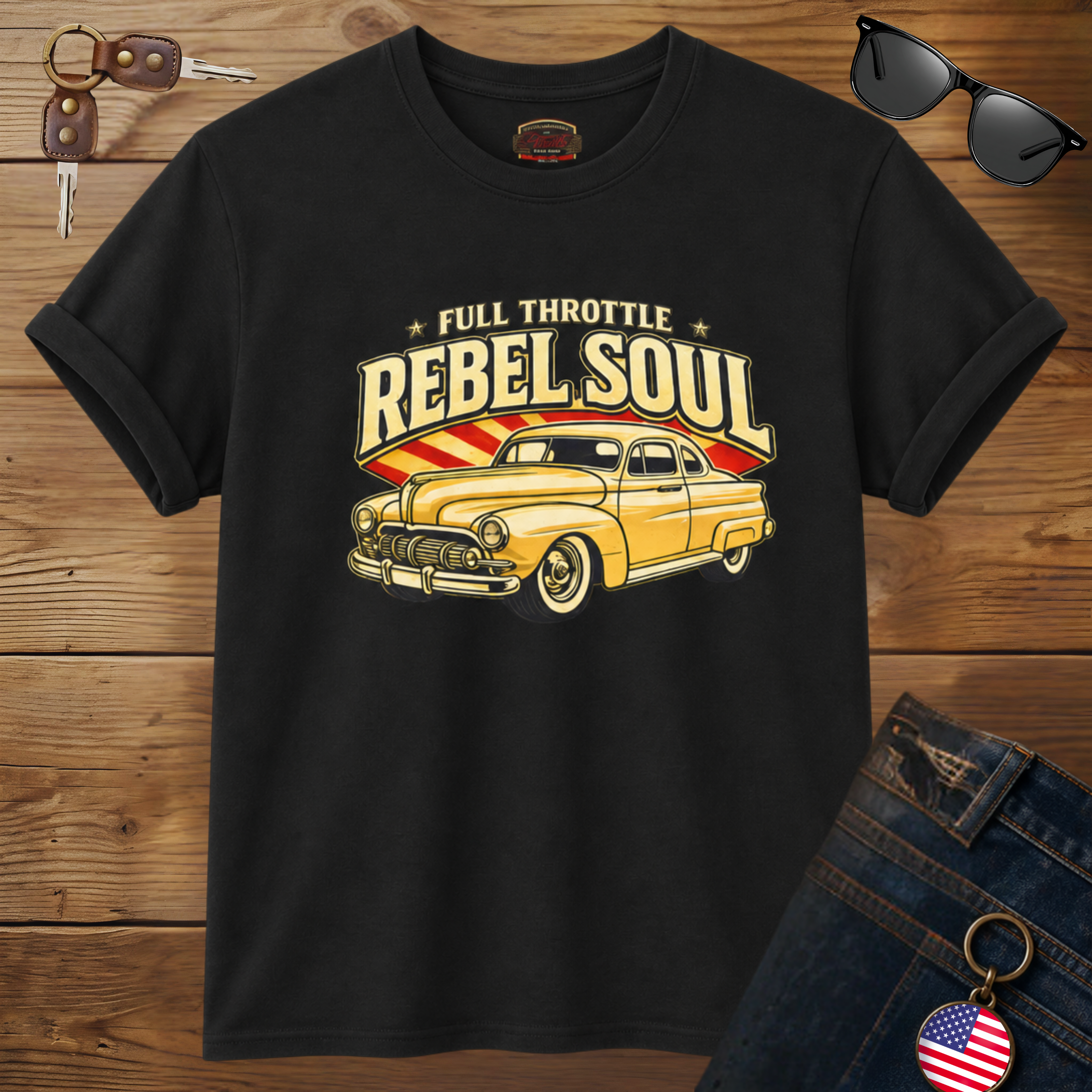 Vintage Muscle Car T-Shirt – Rebel Soul Retro Auto Tee