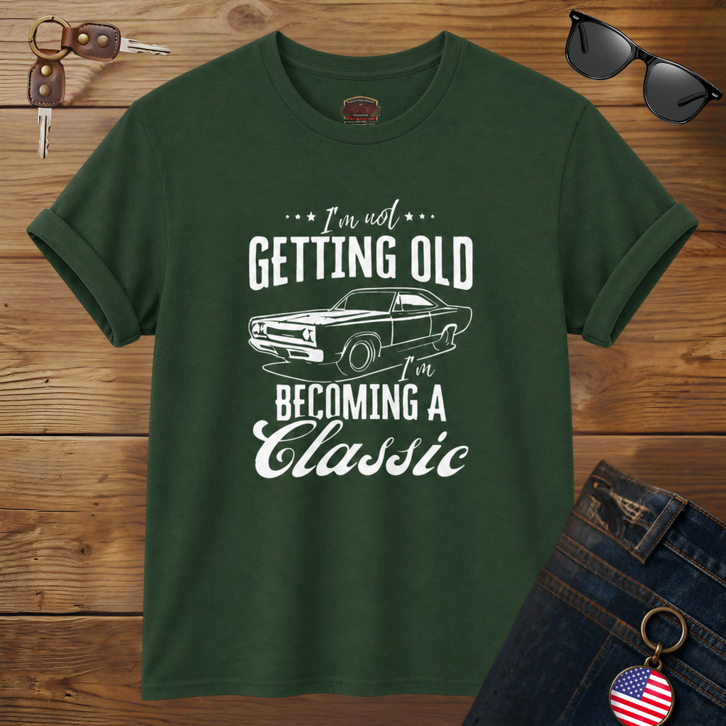Classic Car Birthday T-Shirt - I'm Becoming a Classic Tee