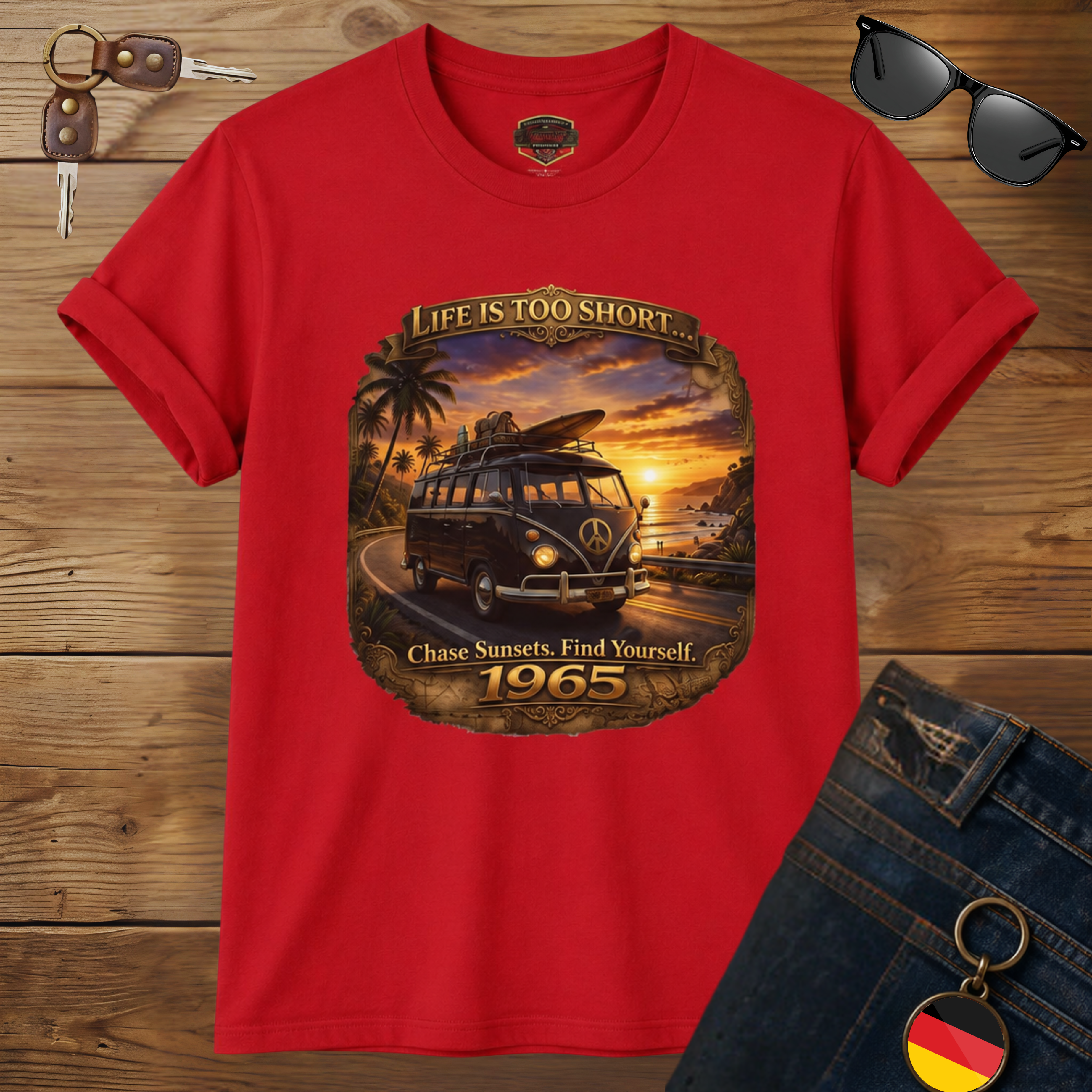 Retro Van Life T-Shirt – Chase Sunsets Graphic Tee