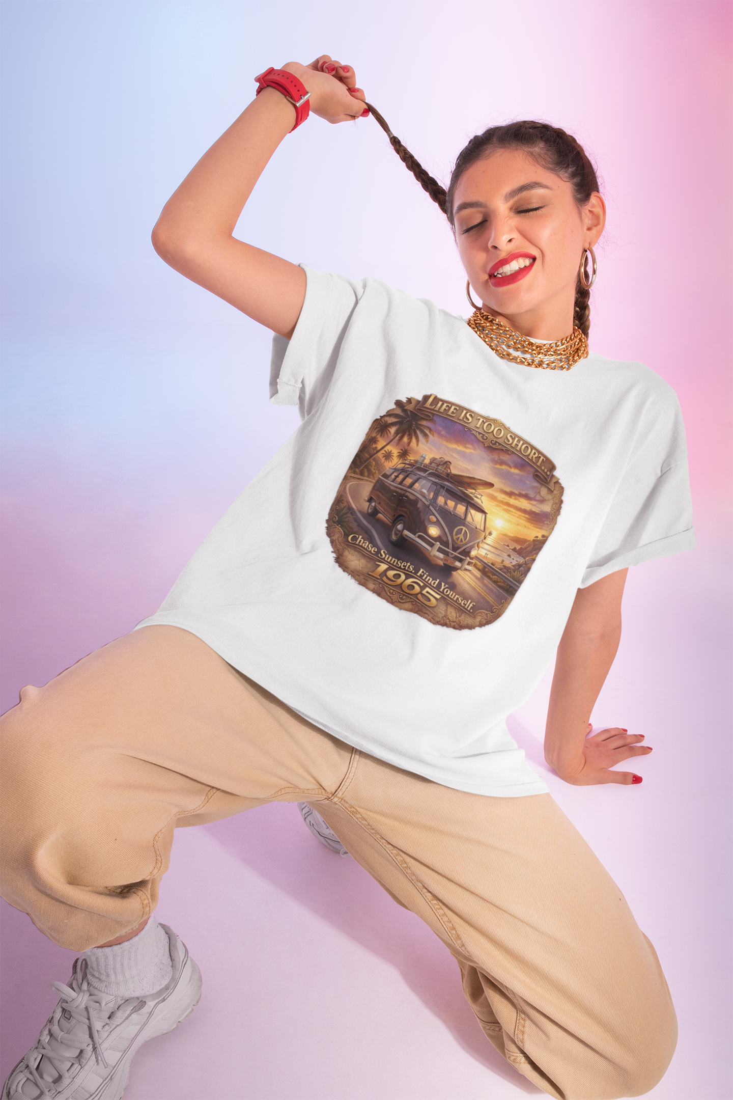 Retro Van Life T-Shirt – Chase Sunsets Graphic Tee